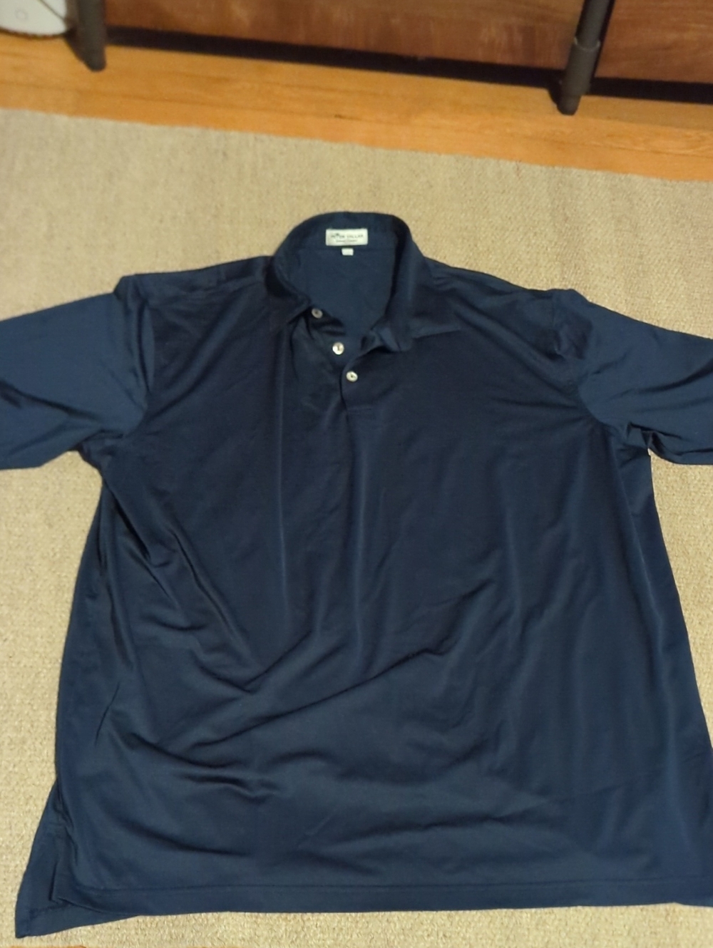 Mens Peter Millar Summer Comfort Golf Polo Size XXL Blue Course Logo On Sleeve